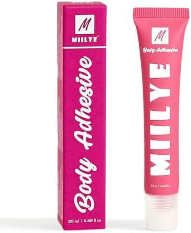 Body Adhesive Glue for Clothes 20ml, Sweat Proof, Water Wash Off Skin Adhesive, Fabric-Safe Liquid Fashion Glue Tape for Dancers, Women Bras, Wigs, Stockings