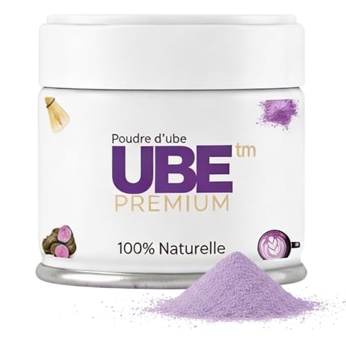 Ube Poudre 100% Naturelle et Authentique (100 g) Qualité Premium– Igname Violet (Dioscorea alata) – Ube Latte, Glaces, Bubble Tea & Desserts – Vegan, Sans Gluten, Colorant Naturel - UBE PREMIUM