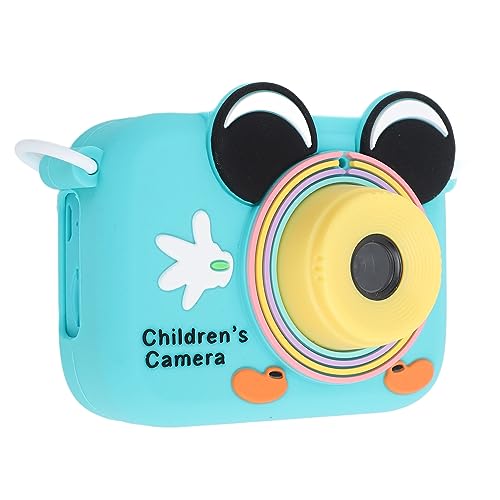 Cámara digital, linda pantalla HD de 2 pulgadas, lente delantera y trasera, juguete, videocámara para 3, 4, 5, 6, 7 y 8 años, niñas y niños (azul cielo)