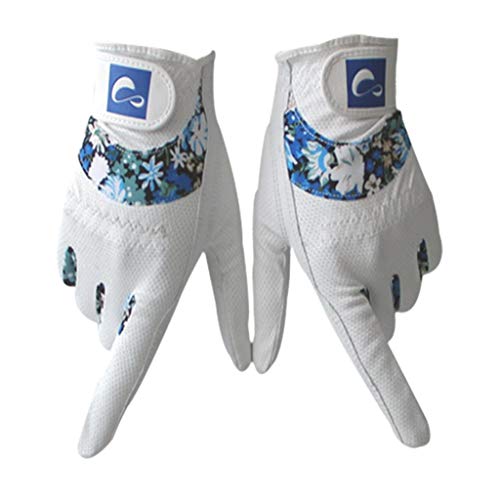 LEIPUPA 1 Par Luvas De Golfe De Mulheres Brancas Luvas De Treinamento De Golfe Antiderrapantes Respi