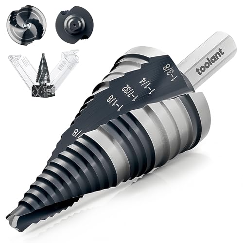 toolant 1/4" to 1-3/8" Step Drill Bit with Upgraded Dual-Angle