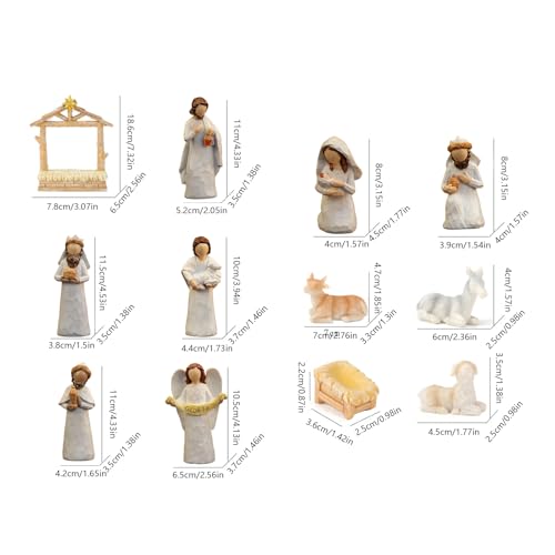 Crèche de Noël au design détaillé et figurines de la nativité haut de gamme - 3