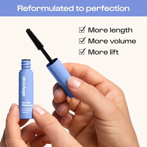 Image of Alleyoop Tubing Mascara Black - Lengthening Mascara Tubing Formula, Smudge Proof for Sensitive Eyes, Clean Vegan Lash Definition, Biotin Peptide Infused, Mini 4 mL