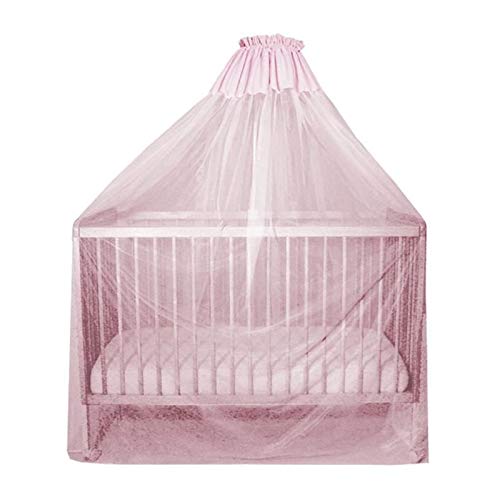 Voile moustiquaire rose Looping en maille fine pour lit de bébé