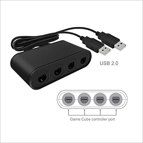 Miniatura 5 de Adaptador Dobe Gamecube para Nintendo Switch Gamecube Controller Adapter y WII U y PC Adapter, compatible con Nintendo Switch, Super Smash Bros
