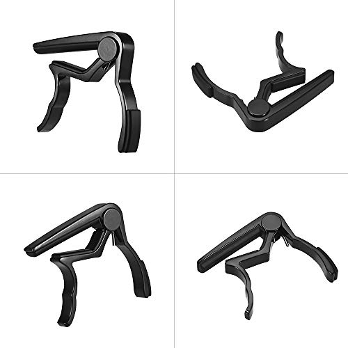 Andoer Abraçadeira de guitarra de uma mão para capo de liga de alumínio de troca rápida com 4 peças