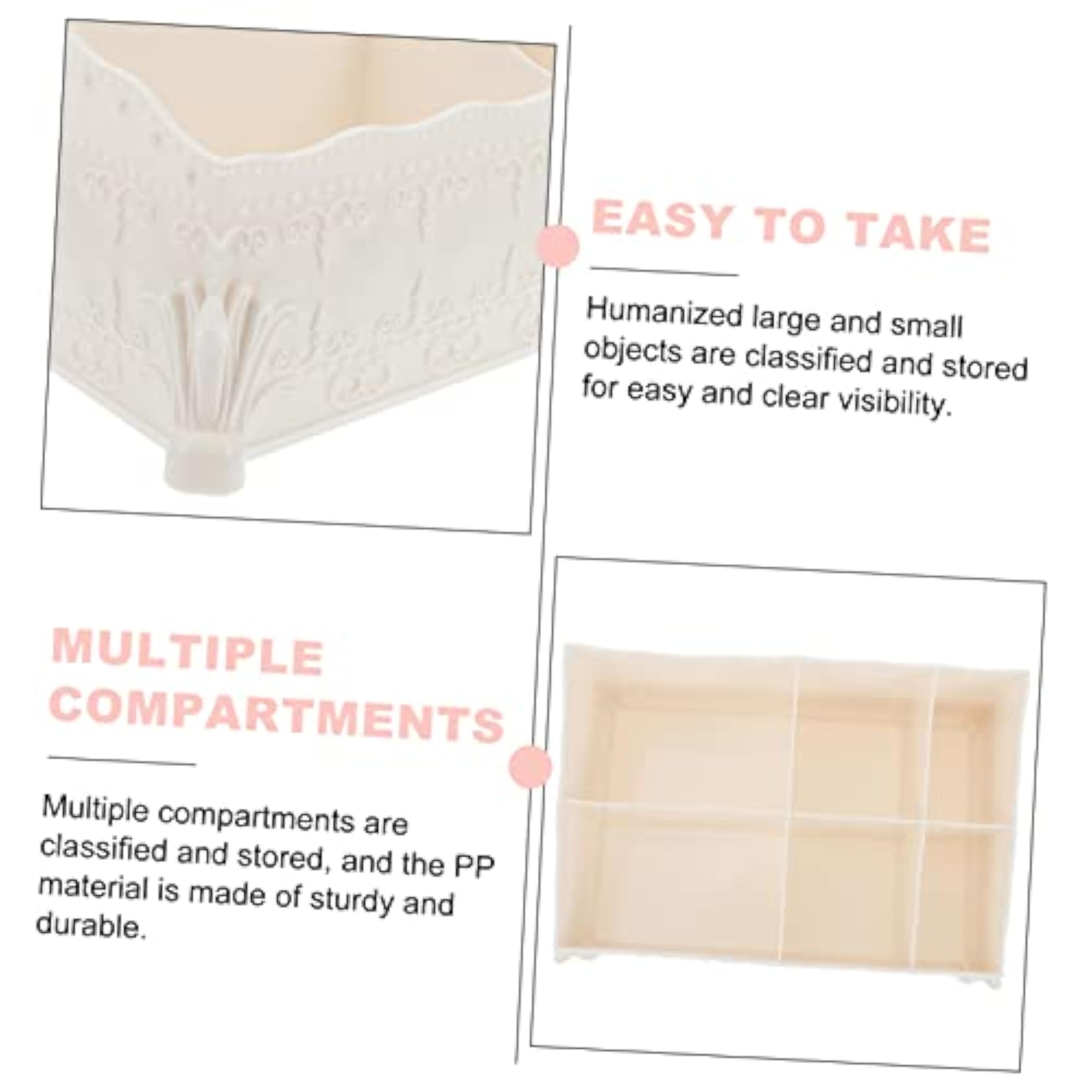 2pcs Vintage Nail Storage Organizer, Manicure Tool Boxes