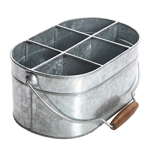 Hosley Galvanized Carry All Kitchen Utensil Caddy...