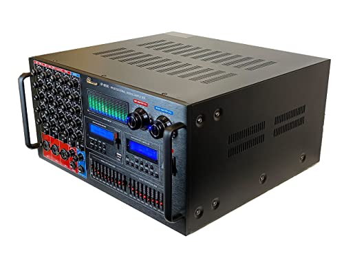 Idolmain Ip-6800 8000W Professional Digital Echo Console Karaoke Mixing Amplifier With 10 Band Equalizer, Phantom Power/Hdmi/Optical Inputs #TOP5