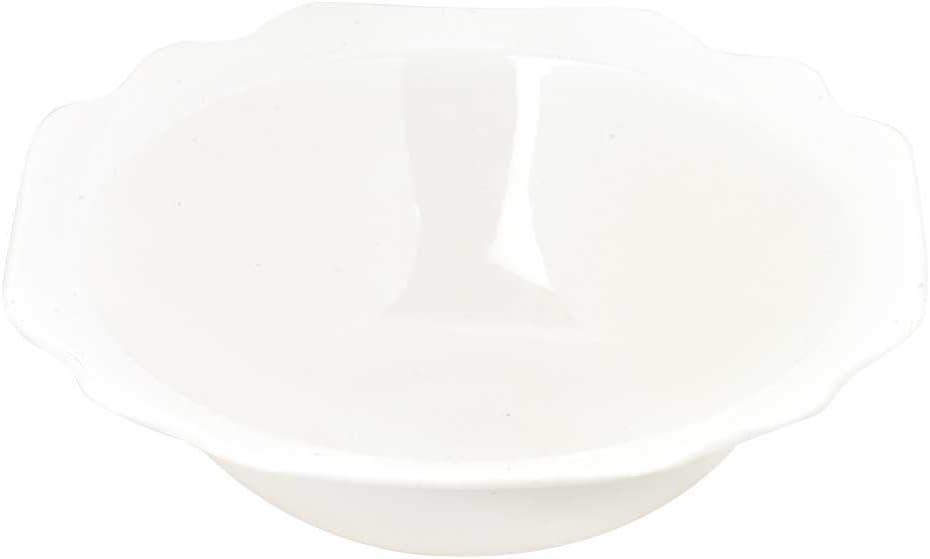 Indian Shelf Vocalforlocal Handmade Ceramic White Designer Serving Bowl Pack of 1 Pottery Pot Decor Gift Items