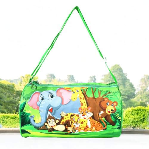 Asera Mix Design Unicorn Space & Dino Duffle Bag for Kids/Boys/Girls | Whimsical and Sturdy Bag | Best for Travel and Play | Return Gifts Birthday Party for Kids