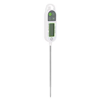 Dgarys Waterproof Digital Food Thermometer For Cooking With Large Lcd Display | Bbq Kitchen Durable, Fast & Precise Digital Food Thermometer For Fried Food, Baked Food X7, Multi-Functional (White)