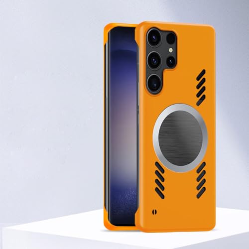 Coque dissipation thermique Samsung S20 magnétique fine orange sans bord