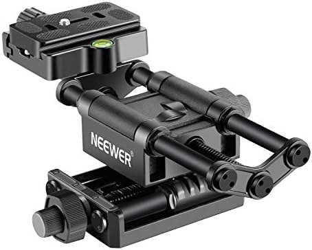 NEEWER Pro 4 Way Macro Focusing Focus Rail Slider with 1/4" Arca Type Quick Release Plate Compatible with Canon Nikon Pentax Olympus Sony and Other DSLR Cameras and Camcordes Great for Close Up
