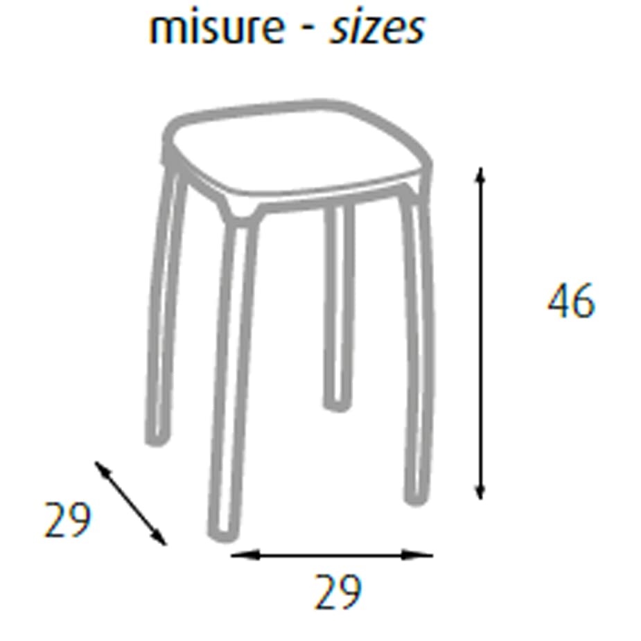 Tabouret Gris Taupe King Collection S1407209/C en Polypropylène - 3