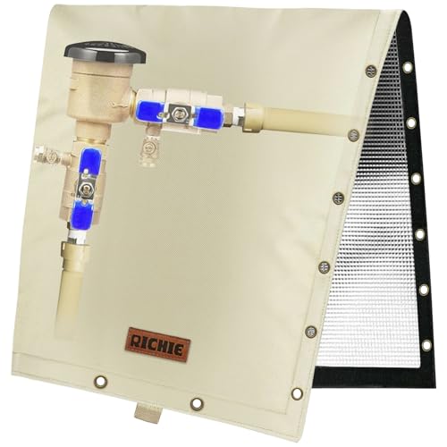 RICHIE 2-Way Opening Backflow Preventer Cover (5°F) Heavy-Duty 5-Layer Insulated Enclosure, All-Weather Protection for Outdoor Pipe, Irrigation Sprinkler Valve, Well Water Pump, 16