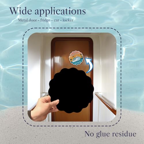 Imán decorativo rectangular grande personalizado para puerta miniatura 4