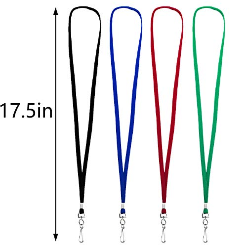 Lanyards 100 Pack Black Lanyards With Swivel Hook Clips For Id Name Badge Holder #TOP1