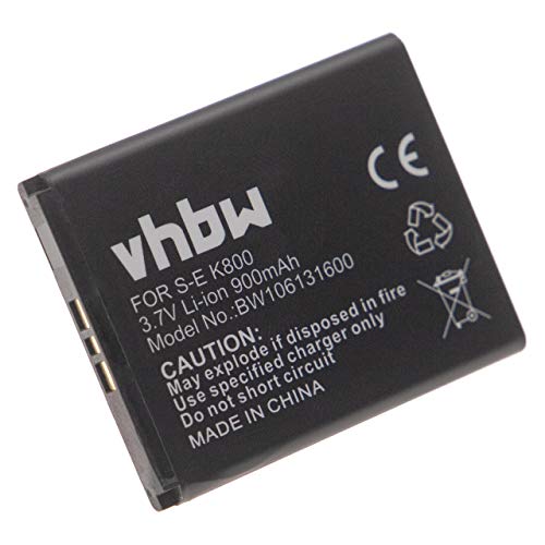 vhbw Batterie Compatible avec Sony-Ericsson Satio, Spiro, T700, T715, V640i, V800, W100, W100i, W205 remplace BST-33 (Li-ION, 900mAh, 3.7V)
