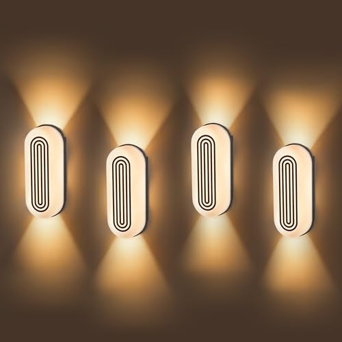 Image of Gesto 7W Waterproof Led Wall Light for Home Decoration - Up Down 2-Way LED Wall Lamp | IP65 Outdoor Fancy Wall Lights for Balcony,Gate,Elevation,Garden,Patio | Decorative Wall Mount Light -Pack of 4