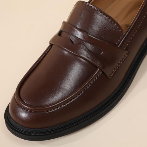 Image of Loafers for Women Black Penny Loafer Business Casual Shoes Women's Loafers & Slip-Ons Ladies Flats Comfortable Dressy