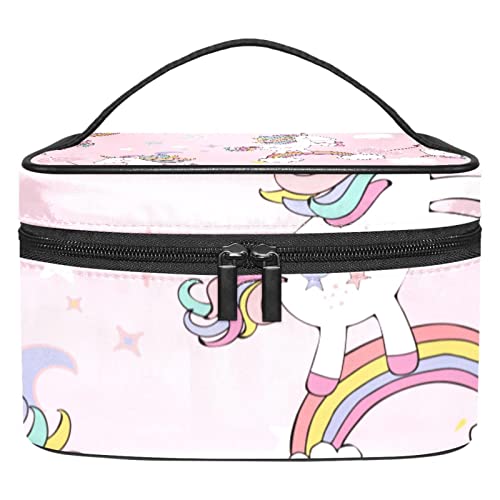 Trousse de toilette licornes roses pour le voyage et maquillage dame