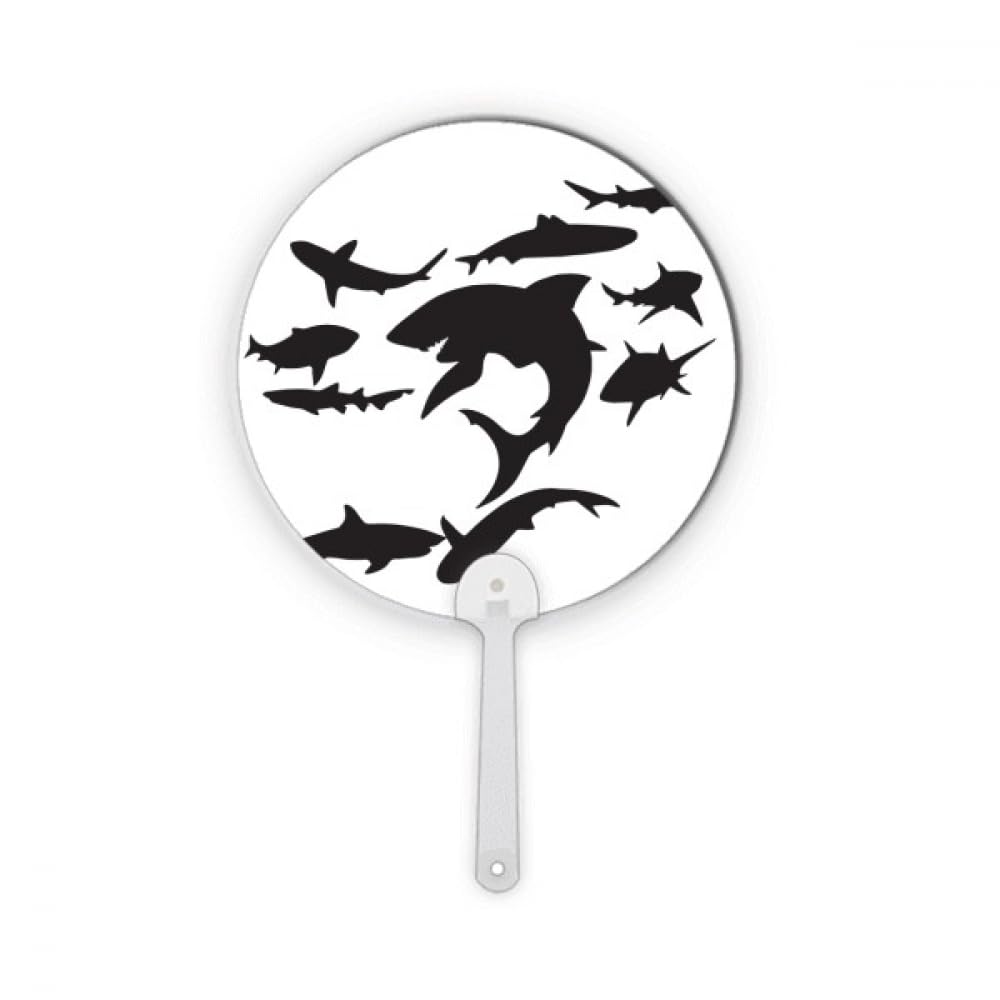 Éventail rond Blue Ocean Shark pour rafraîchissement et déco murale