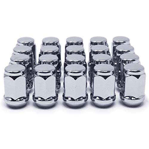 Mastiff 13754, Acorn Bulge After-Market Lug Nut Set - 1/2-20 Thread, Triple-Chrome Finish, 3/4 Hex, 60 Degree Conical Seat (Pack Of 20) #TOP1