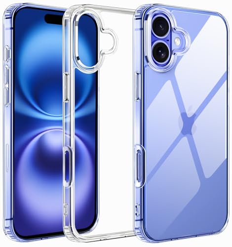 Image of Amozo for iPhone 16 Plus Back Case Cover |Ultra Hybrid Camera and Drop Protection Back Case Cover for iPhone 16 Plus - (Polycarbonate|Clear)