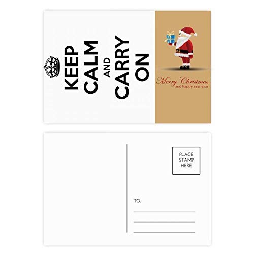 Cartes postales Keep Calm de Noël noires pour décorer votre table de fête
