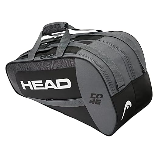 Head Core Combi Bolsa Tenis, Unisex Adulto, Negro/Blanco, Largo-6 Palas de Padel