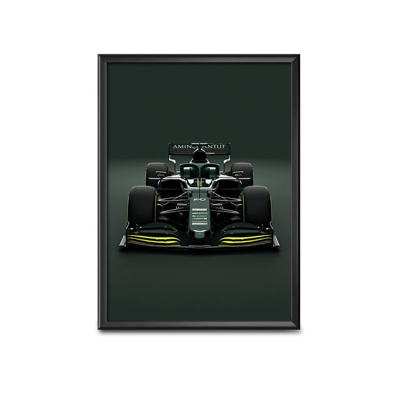 Home Decor Frames - Formula 1 Car Modern Art Wall Framed Paintings for Office, Dining, Living Room Decoration (8inchx12inch,Framing with Leminated Poster),FWBCAR1003