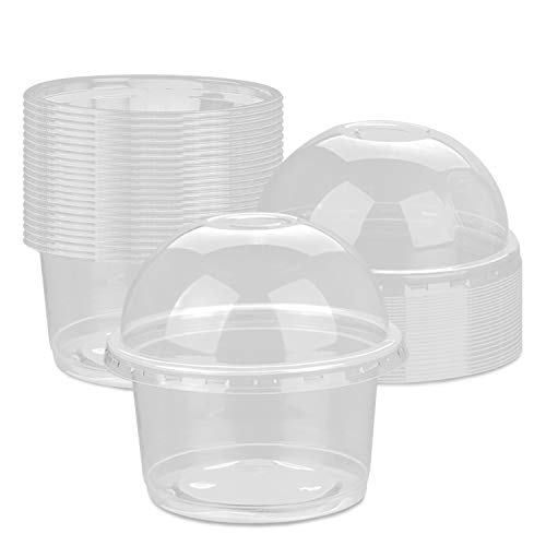 Lainrrew 8oz Clear Plastic Cups with Dome Lids, in Pakistan
