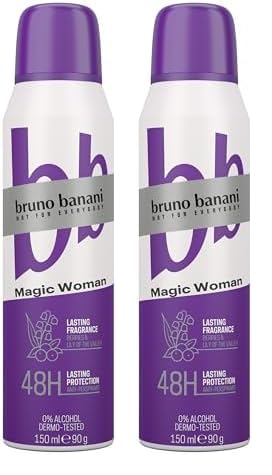 bruno banani Antitranspirant Magic Woman 150ml (Packung mit 2)