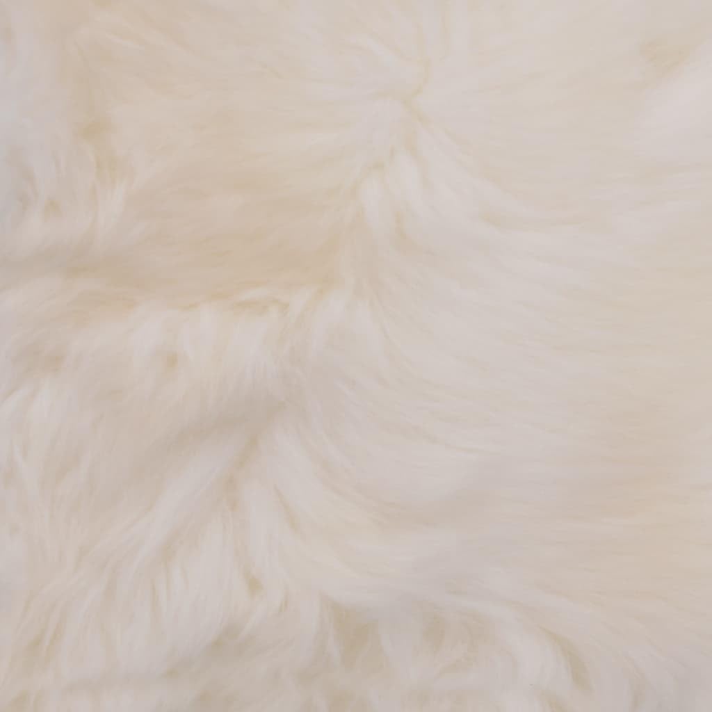 INLIFE Coussins de Chaise Lot de 2 Blanc Peau de Mouton véritable