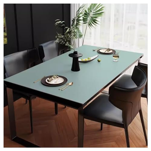 Tapis de table en cuir imperméable antidérapant bleu clair - 2