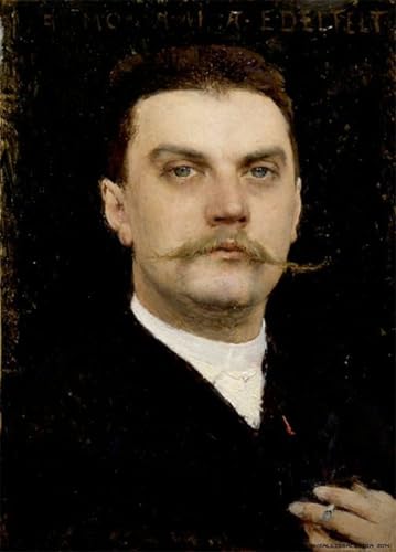 Tableau Toile Portrait Albert Edelfelt, Une Œuvre Vibrante d'Émotion