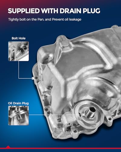 Image of KAX 264-383 Engine oil pan with Drain Plug Compatible with 2009-2014 TSX 2.4L, 2008-2012 Accord 2.4L, 2012-2015 Crosstour 2.4L