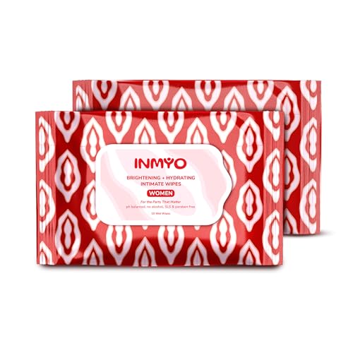 INMYO Intimate Wipes for Women - 20 Wipes | 10 Count X Pack of 2 | pH Balanced Intimate Wipes | Alcohol-Free | Gentle Cleansing | Daily intimate hygiene | Prevents Irritation In Intimate Areas