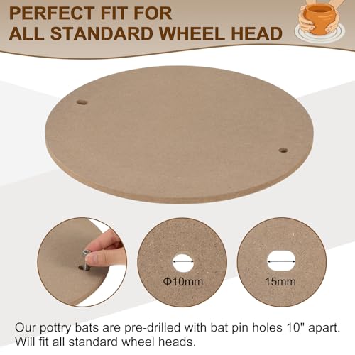 Chauves-souris de tour de poterie ronde anti-vibration à trous de 10"