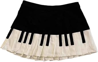 Cutecore Skirt Mini Skirts for Women High Waisted Short Piano Skirt Y2k Harajuku Dark Coquette Aesthetic Grunge