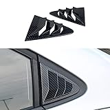 For Toyota Corolla 2020 2021 2022 2023 2024 2025 Rear Side Quarter Window Louver Decorate Cover Rear Air Vent Window Louvers Blinds Covers Auto Accessories (Carbon Fiber Color)
