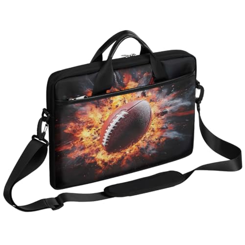 Bolso para portátil Rugby Ball Flames 15 pulgadas