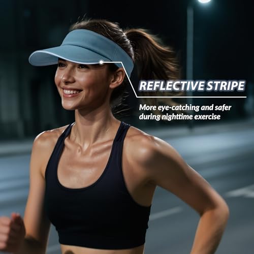 Image of Sukeen Women's Adjustable Fit Runners Lightweight Comfort Performance Visor, Sports Sun Visor One Size Fits Most