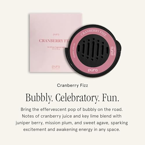 Image of Pura Car Scent Refill, Cranberry Fizz | Fragrance for Pura Car Diffuser, Clean and Safe Luxury Diffuser Scent, Long-Lasting Fragrance for 30 Days of Aroma