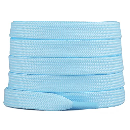 Image of Booyckiy 2 Pairs 2 /5 inch Flat Shoe Laces for Sneakers 31 Colors Shoelaces in 27 inch-72 inch