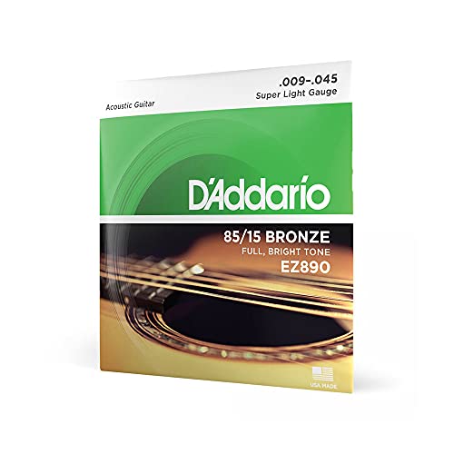 DAddario EZ890 Bronze Superlight Acoustic Guitar Strings