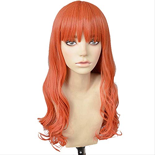  Game Fire Emblem Echoes Celica Cosplay Wig 60cm Long Orange Red Heat Resistant Synthetic Hair Wigs + Wig Cap