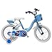 Disney - Vélo évolutif Enfant Fille La Reine des Neiges (Frozen) - 16 Pouces (3/7 Ans) - Coloris Bleu - (Distributeur Officiel)