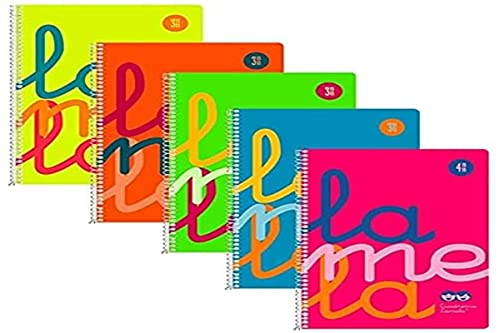 Editorial Lamela B07CKKGVF4, Bloc 1/4 Fluor PP 80 Hojas Cuadrícula 90g, 3mm